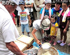 岡山でとうふ作り（８/６）