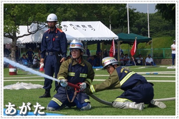 県消防分団　消防操作法訓練で団長賞！