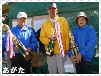 県長寿会 第5回グラウンドゴルフ大会 入賞者の皆さん
