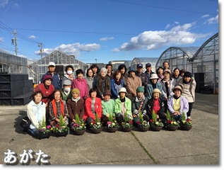 花の寄植え教室開催