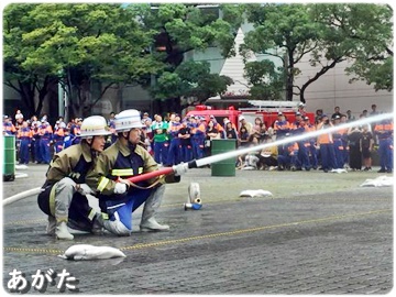 第56回四日市市消防団操法競技大会 競技の様子