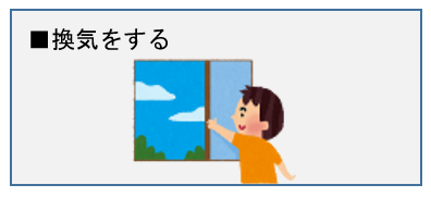 換気をする