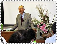 講師の村井俊郎先生　（四日市自然保護推進委員会事務局長） 